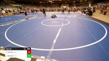 92 lbs 3rd Place - Caleb Barlow, BAWC vs Jj Reeves, Midwest City Bombers Youth Wrestling Club