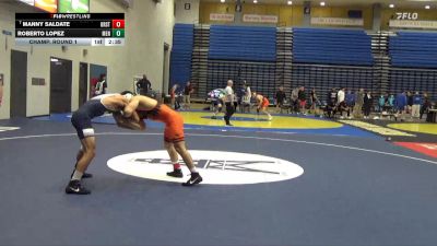 133 lbs Champ. Round 1 - Manny Saldate, Oregon State vs Roberto Lopez, Menlo (Calif.)