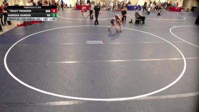 10U GIRLS - 73 lbs Quarters - Kaley Franzen, Minnesota vs Karissa Gansen, Pine Island