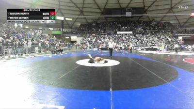 Boys 2A 106 lbs Cons. Round 2 - Ryker Jensen, W. F. West vs Javohn Henry, Marysville Pilchuck