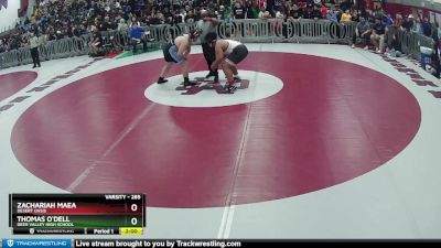 285 lbs Champ. Round 1 - Thomas O`Dell, Deer Valley High School vs Zachariah Maea, Desert Oasis