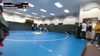 126 lbs Champ. Round 1 - Reese Evenson, Thunder Basin vs Kayden Crookston, Star Valley