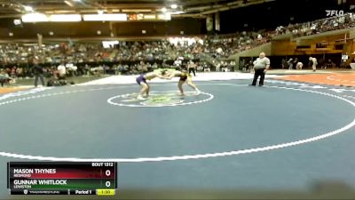 144 lbs Quarterfinal - Gunnar Whitlock, Lewiston vs Mason Thynes, Redmond