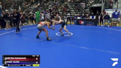 119 lbs Cons. Round 5 - Jahryzen Pagaragan, NV vs Dominic Olson, NE