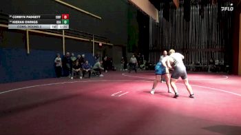 285 lbs Cons. Round 2 - Kieran Owings, Clear Creek-Amana vs Corbyn Padgett, Eddyville-Blakesburg-Fremont