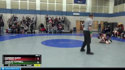 106 lbs Placement (16 Team) - Cameron Nuest, West Central vs Charles Cottrell, Winamac