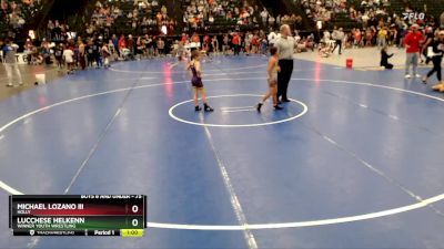 75 lbs Cons. Round 3 - Lucchese Helkenn, Winner Youth Wrestling vs Michael Lozano Iii, Holly
