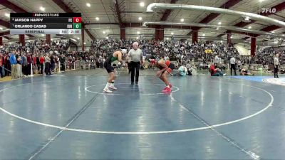 126 lbs Semifinal - Orlando Casas, Eureka vs Jaxson Happy, Pershing County