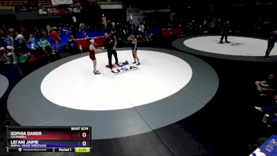 115 lbs Cons. Semi - Sophia Darer, California vs Lei`ani Jaime, Animal House Wrestling