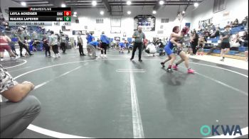 98 lbs Consolation - Layla Achziger, Choctaw Ironman vs Maleea LaFever, Newcastle Youth Wrestling