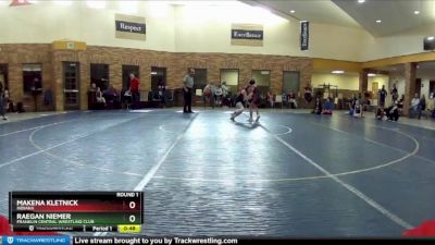 70 lbs Round 1 - Raegan Niemer, Franklin Central Wrestling Club vs Makena Kletnick, Indiana