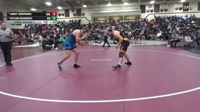 215 lbs Cons. Round 3 - Dylan Schrock, Clear Creek-Amana vs Andy Crowder, Carlisle