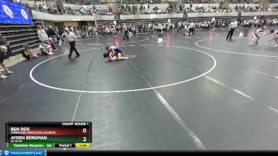 112 lbs Champ. Round 1 - Ben Reis, Sarbacker Wrestling Academy vs Ayden Bergman, DC Elite