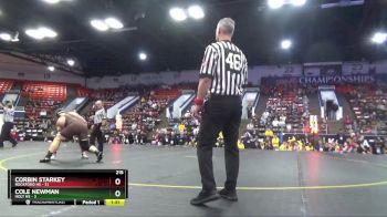 215 lbs Quarterfinals (8 Team) - Corbin Starkey, Rockford HS vs Cole Newman, Holt HS