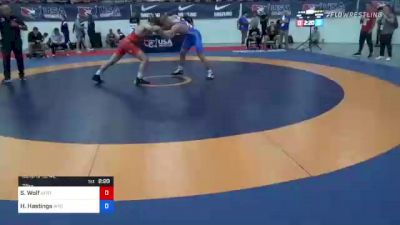 79 kg Consi Of 32 #2 - Sam Wolf, Air Force Regional Training Center vs Hayden Hastings, Wyoming Wrestling Reg Training Ctr