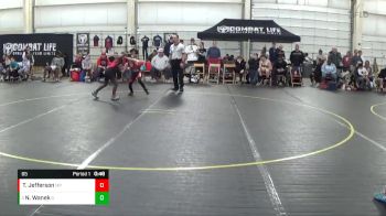 65 lbs Round 2 - Nolan Wanek, ATTACK WC vs Tori Jefferson, Mat Psychos