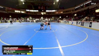 104 lbs Round 1 - Lillian Lenzmeier, Chargers Wrestling Club vs Brylee Young, Payson Wrestling