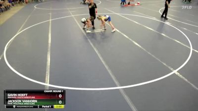 92 lbs Champ. Round 1 - Jackson VanHorn, Park Wolfpack Wrestling vs Gavin Hoeft, Wayzata Youth Wrestling