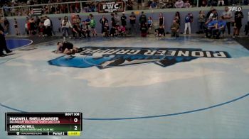 102 lbs Quarterfinal - Maxwell Shellabarger, Dillingham Wolverine Wrestling Club vs Landon Hill, Juneau Youth Wrestling Club Inc.