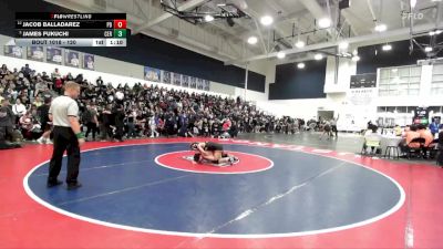 120 lbs Champ. Round 1 - James Fukuchi, Cerritos vs Jacob Balladarez, Palm Desert