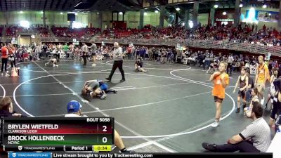 70 lbs Champ. Round 2 - Brock Hollenbeck, NCYAC vs Brylen Wietfeld, Clarkson Leigh