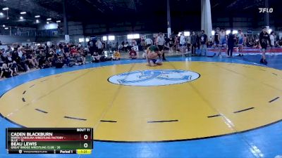 157 lbs Placement Matches (8 Team) - Beau Lewis, GREAT BRIDGE WRESTLING CLUB vs Caden Blackburn, NORTH CAROLINA WRESTLING FACTORY - BLUE