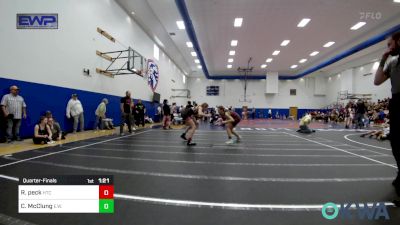 105 lbs Quarterfinal - Rowdie Peck, Hinton Takedown Club vs Charlee McClung, Elgin Wrestling