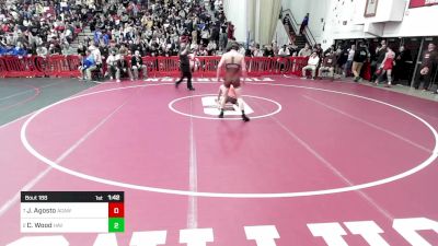 120 lbs Quarterfinal - Jordin Agosto, Agawam vs Cale Wood, Haverhill