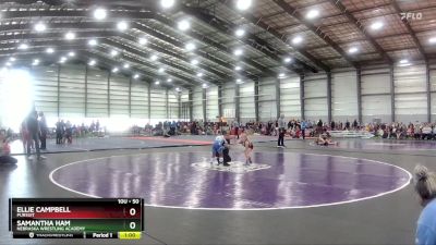 50 lbs Round 3 - Ellie Campbell, Pursuit vs Samantha Ham, Nebraska Wrestling Academy