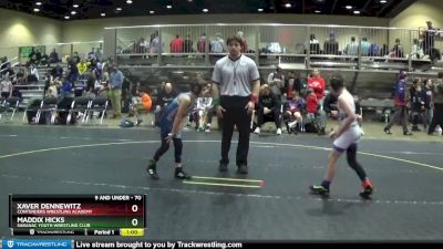 70 lbs Champ. Round 1 - Xaver Dennewitz, Contenders Wrestling Academy vs Maddix Hicks, Saranac Youth Wrestling Club