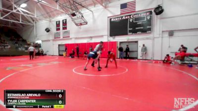 157 lbs Cons. Round 2 - Tyler Carpenter, Cerritos College vs Estanislao Arevalo, Bakersfield College