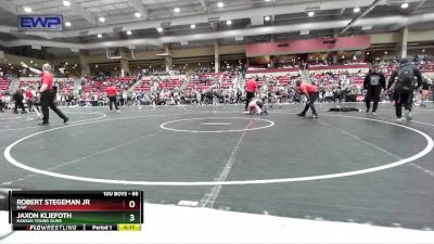 85 lbs Champ. Round 2 - Jaxon Kliefoth, Kansas Young Guns vs Robert Stegeman Jr, Raw