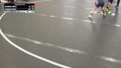 45 lbs Round 1 - Gunner Smith, White Knoll vs Parker Price, Grizzlies Wrestling Club