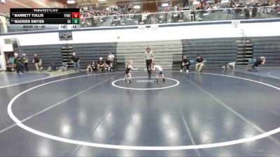 45 lbs Cons. Semi - Madden Smyer, Declo Stingers vs Barrett Tullis, Treasure Valley Wrestling Club