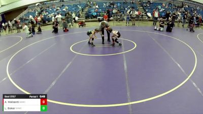 10U Boys - 56 lbs Cons. Round 4 - Anthony Melsenti, South Side Wrestling Club vs Liam Baker, Savage House Wrestling Club