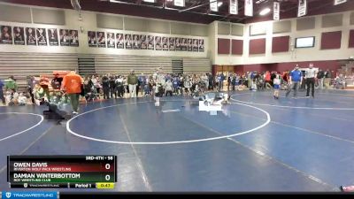 58 lbs Quarterfinal - Damian Winterbottom, Roy Wrestling Club vs Owen Davis, Riverton Wolf Pack Wrestling