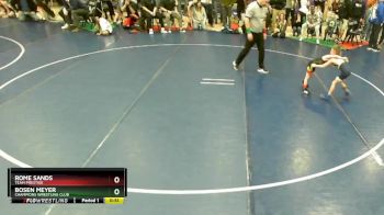46 lbs Cons. Round 3 - Rome Sands, Team Prestige vs Bosen Meyer, Champions Wrestling Club