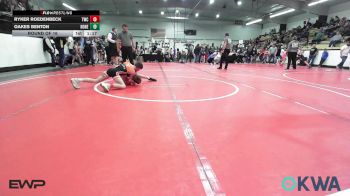 73 lbs Round Of 16 - Ryker Roedenbeck, Tahlequah Wrestling Club vs Oakes Benton, Honey Badgers Wrestling Club