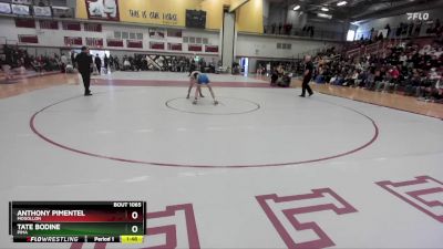 106 lbs 1st Place Match - Tate Bodine, Pima vs ANTHONY PIMENTEL, Mogollon