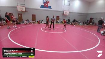 132 lbs Round 5 (6 Team) - Valencia Hernandez, Hired Guns Red vs Mackenzie Blue, BB Wrestling