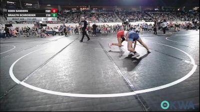 110 lbs Consi Of 16 #2 - Eden Sanders, Pawnee Wrestling Club vs Brailyn Schroeder, Standfast