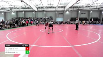 144 lbs Quarterfinal - James Linder Jr, Montville vs Kyle Levesque, Xavier