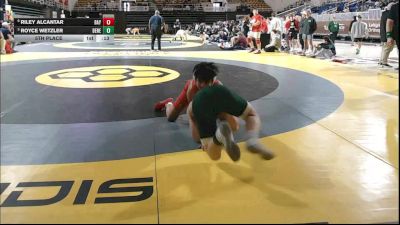 113 lbs 5th Place - Riley Alcantar, Baylor School vs Royce Wetzler, Benedictine College Prep