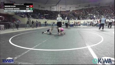 46 lbs Consolation - Denver Allen, Barnsdall Youth Wrestling vs Mackenzie Woods, Warhorse Wrestling Club