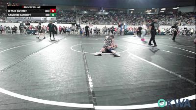130 lbs Consi Of 8 #1 - Wyatt Autrey, Locust Grove Youth Wrestling vs Kamden Barnett, Bristow Elementary Wrestling Club