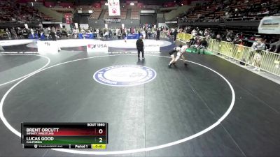 132 lbs Cons. Round 4 - Lucas Good, California vs Brent Orcutt, Infinity Wrestling