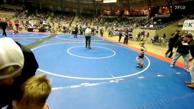 43 lbs Round Of 16 - Bronc Seeley, Cushing Tigers vs Greyson Durant, Locust Grove Youth Wrestling