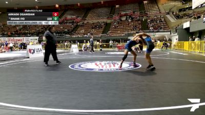 Cadet Boys Lower - 120 lbs Champ. Round 3 - Shane Ito, La Costa Canyon High School Wrestling vs Arkadii Oganisian