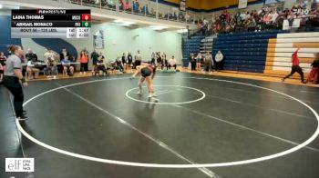 120 lbs. Champ. Round 1 - Abigail Monaco, Park HIll South vs Laina Thomas, McDonald County