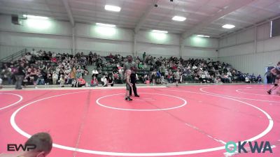 40-46 lbs Rr Rnd 2 - Addison Sanders, Vian Wrestling Club vs Ezlynn Bentley, Brushy Wrestling Club